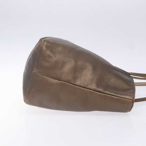 LOEWE Anagram Tote Bag Leather Bronze Auth 141772