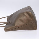 LOEWE Anagram Tote Bag Leather Bronze Auth 141772-4