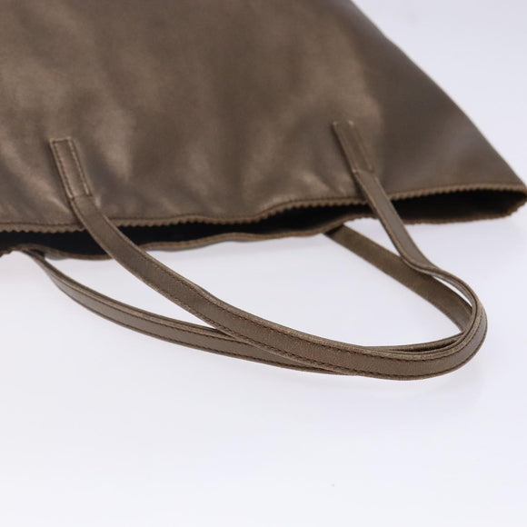 LOEWE Anagram Tote Bag Leather Bronze Auth 141772