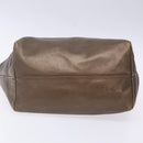 LOEWE Anagram Tote Bag Leather Bronze Auth 141772-5