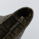 FENDI Zucca Canvas Tote Bag Black Brown Auth 141774-17