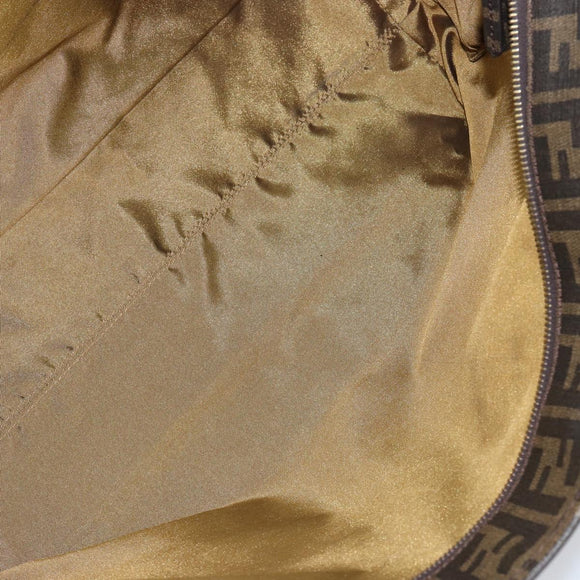 FENDI Zucca Canvas Tote Bag Black Brown Auth 141774