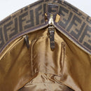 FENDI Zucca Canvas Tote Bag Black Brown Auth 141774-19