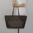 FENDI Zucca Canvas Tote Bag Black Brown Auth 141774-22
