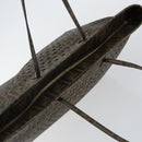 FENDI Zucca Canvas Tote Bag Black Brown Auth 141774-6