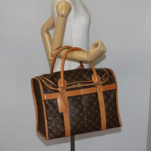 LOUIS VUITTON Monogram Sac Shan 40 Pet Carry Vintage M42024 LV Auth 141779