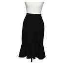 Christian Dior Wrap Skirt Wool Black Auth 141782V-1