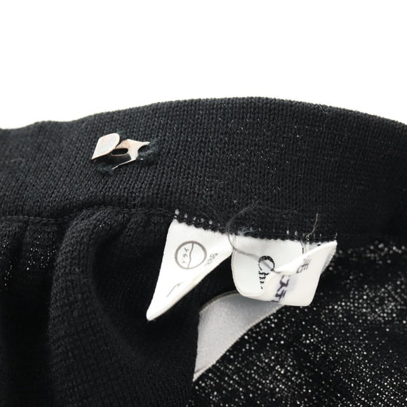 Christian Dior Wrap Skirt Wool Black Auth 141782V