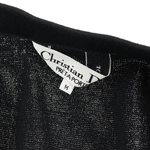 Christian Dior Wrap Skirt Wool Black Auth 141782V