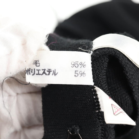 Christian Dior Wrap Skirt Wool Black Auth 141782V