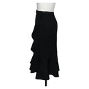 Christian Dior Wrap Skirt Wool Black Auth 141782V-3