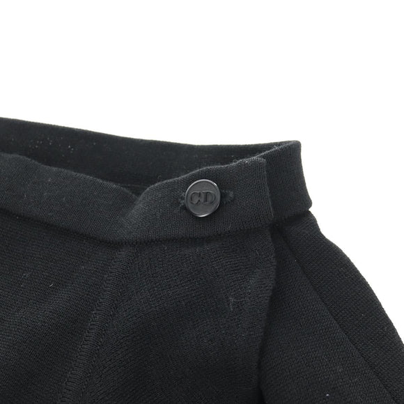 Christian Dior Wrap Skirt Wool Black Auth 141782V