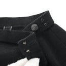 Christian Dior Wrap Skirt Wool Black Auth 141782V-7