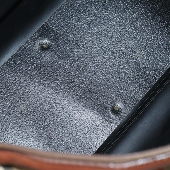 Burberrys Nova Check Boston Bag Canvas Beige Gold Auth 141783