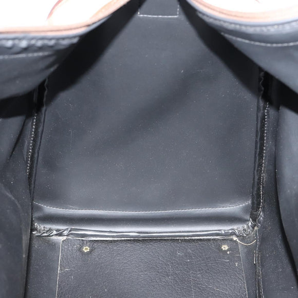 Burberrys Nova Check Boston Bag Canvas Beige Gold Auth 141783