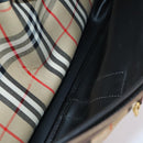 Burberrys Nova Check Boston Bag Canvas Beige Gold Auth 141783-21