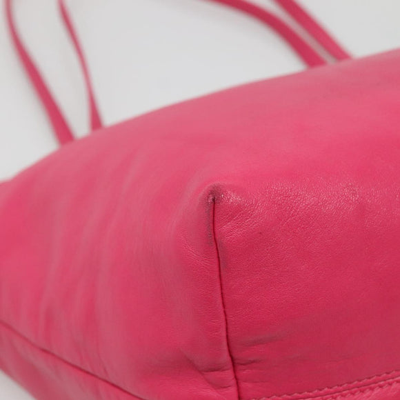 LOEWE Anagram Tote Bag Leather Pink Silver Auth 141784