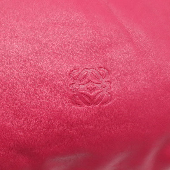 LOEWE Anagram Tote Bag Leather Pink Silver Auth 141784