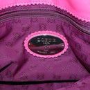 LOEWE Anagram Tote Bag Leather Pink Silver Auth 141784-17