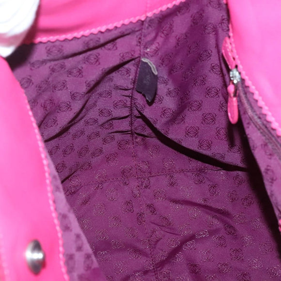 LOEWE Anagram Tote Bag Leather Pink Silver Auth 141784