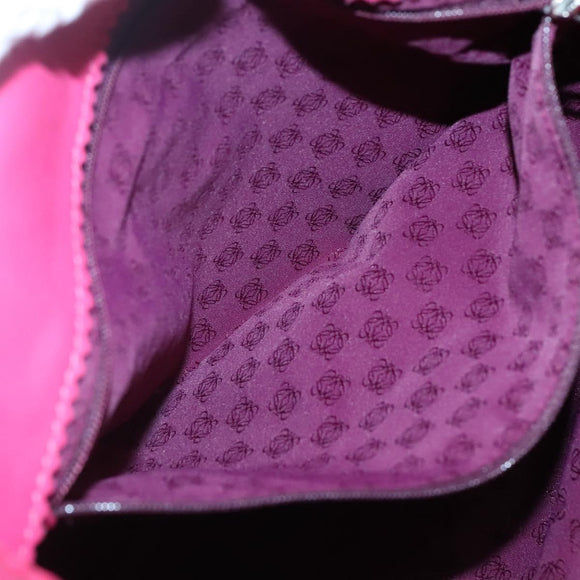 LOEWE Anagram Tote Bag Leather Pink Silver Auth 141784