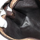 Christian Dior Trotter Canvas Shoulder Bag Brown Gold Auth 141785-18