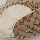 GUCCI GG Canvas Tote Bag Beige Gold 211954 Auth 141790-13