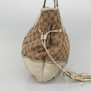GUCCI GG Canvas Tote Bag Beige Gold 211954 Auth 141790-4