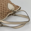 GUCCI GG Canvas Tote Bag Beige Gold 211954 Auth 141790-7