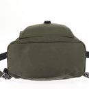 PRADA Backpack Nylon Khaki Silver Auth 141801-13