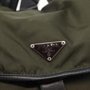 PRADA Backpack Nylon Khaki Silver Auth 141801-21