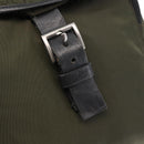 PRADA Backpack Nylon Khaki Silver Auth 141801-22
