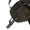 PRADA Backpack Nylon Khaki Silver Auth 141801-10