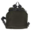 PRADA Backpack Nylon Khaki Silver Auth 141801-2