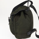 PRADA Backpack Nylon Khaki Silver Auth 141801-3