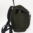 PRADA Backpack Nylon Khaki Silver Auth 141801-5