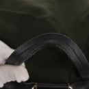 PRADA Backpack Nylon Khaki Silver Auth 141801-7