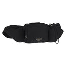 PRADA Waist bag Nylon Black Silver Auth 141803-1