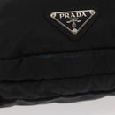 PRADA Waist bag Nylon Black Silver Auth 141803-14