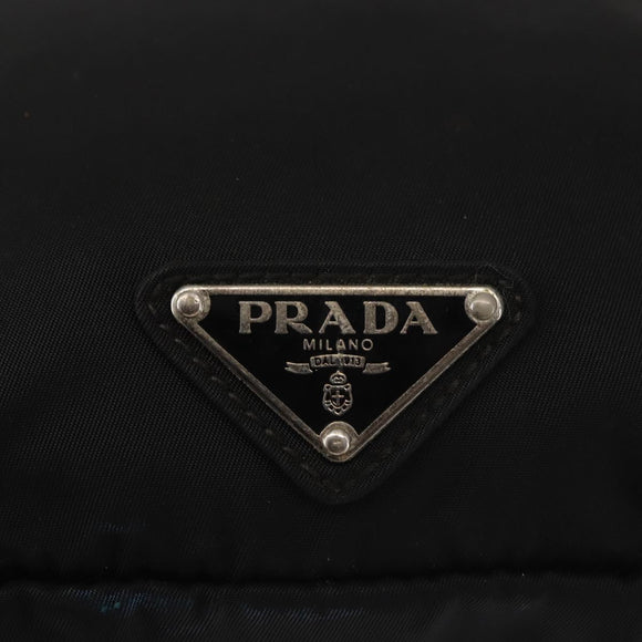 PRADA Waist bag Nylon Black Silver Auth 141803