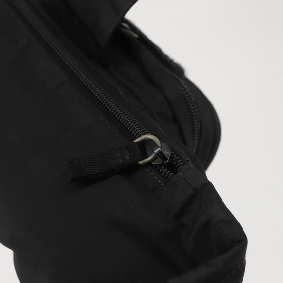 PRADA Waist bag Nylon Black Silver Auth 141803