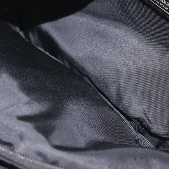 PRADA Waist bag Nylon Black Silver Auth 141803
