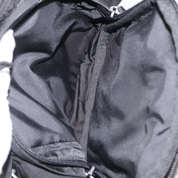 PRADA Waist bag Nylon Black Silver Auth 141803