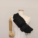 PRADA Waist bag Nylon Black Silver Auth 141803-28
