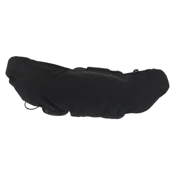 PRADA Waist bag Nylon Black Silver Auth 141803