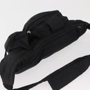 PRADA Waist bag Nylon Black Silver Auth 141803-6