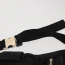 PRADA Waist bag Nylon Black Silver Auth 141803-8