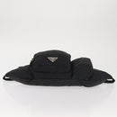 PRADA Waist bag Nylon Black Silver Auth 141803-5