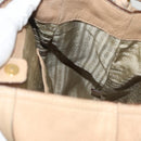 PRADA Shoulder Bag Leather Beige Gold Auth 141810-19