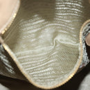 PRADA Shoulder Bag Leather Beige Gold Auth 141810-20